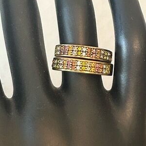 Heidi Daus 2 Multi Stone Stack Rings